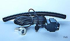 Fountain head 12 LED ring light with transformer and tubing
