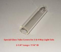 Replacement glass tube cover for 3 and 4 way light sets